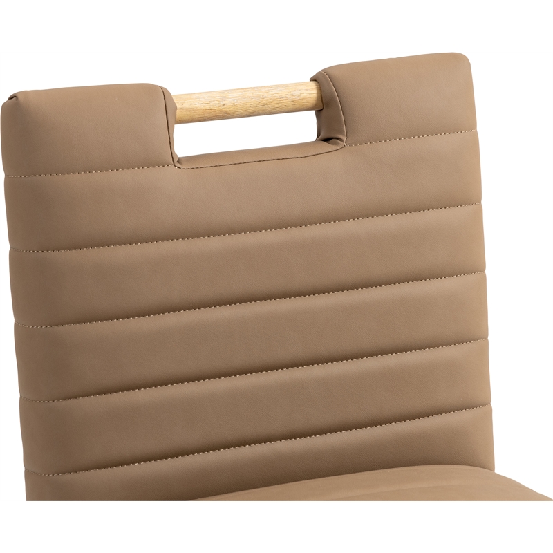 Meridian Furniture Aimee Brown Vegan Leather Counter Stool