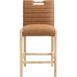 Meridian Furniture Aimee Cognac Vegan Leather Counter Stool
