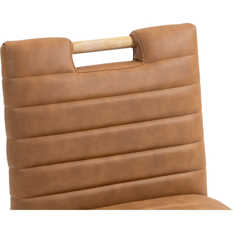 Meridian Furniture Aimee Cognac Vegan Leather Counter Stool