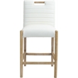 Meridian Furniture Aimee Cream Vegan Leather Counter Stool