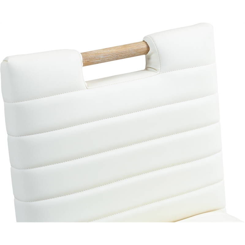 Meridian Furniture Aimee Cream Vegan Leather Counter Stool