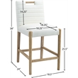 Meridian Furniture Aimee Cream Vegan Leather Counter Stool