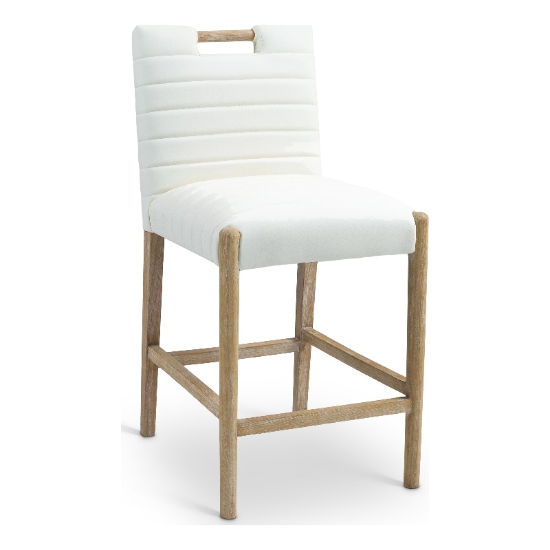 Meridian Furniture Aimee Cream Vegan Leather Counter Stool