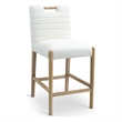 Meridian Furniture Aimee Cream Vegan Leather Counter Stool