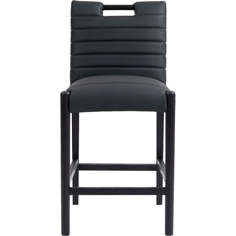 Meridian Furniture Aimee Black Vegan Leather Counter Stool
