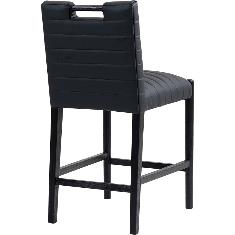 Meridian Furniture Aimee Black Vegan Leather Counter Stool