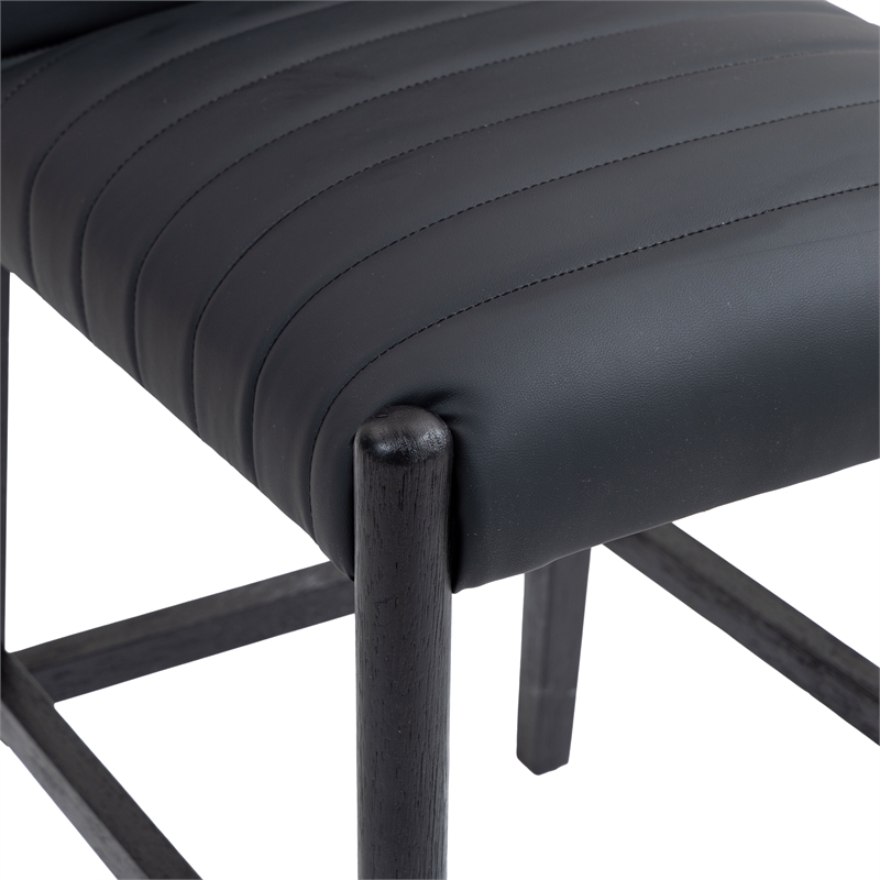 Meridian Furniture Aimee Black Vegan Leather Counter Stool