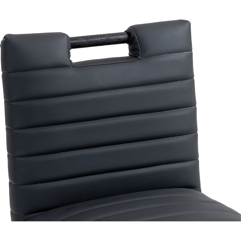 Meridian Furniture Aimee Black Vegan Leather Counter Stool