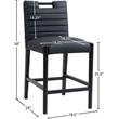 Meridian Furniture Aimee Black Vegan Leather Counter Stool