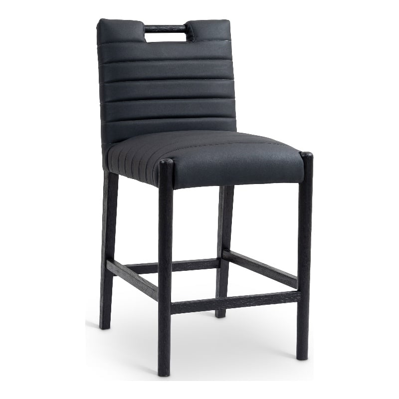Meridian Furniture Aimee Black Vegan Leather Counter Stool