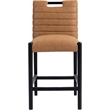 Meridian Furniture Aimee Cognac Vegan Leather Counter Stool