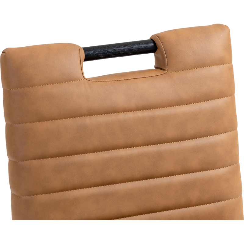 Meridian Furniture Aimee Cognac Vegan Leather Counter Stool