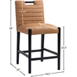 Meridian Furniture Aimee Cognac Vegan Leather Counter Stool