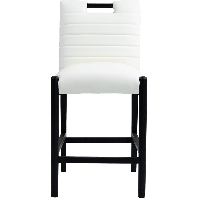 Meridian Furniture Aimee Cream Vegan Leather Counter Stool