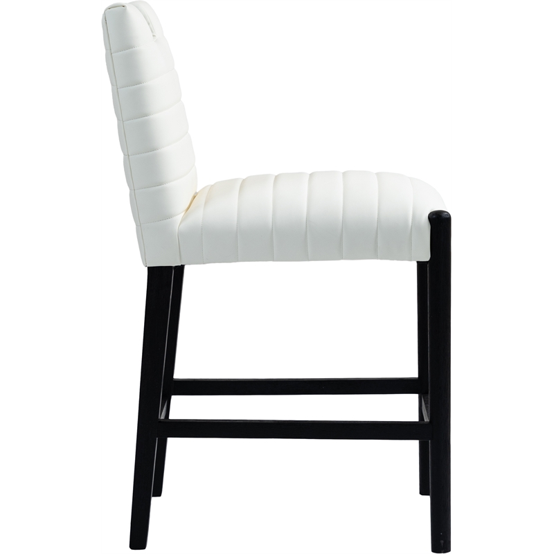 Meridian Furniture Aimee Cream Vegan Leather Counter Stool