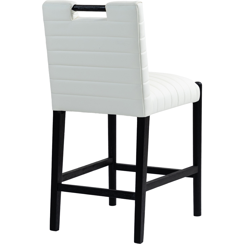 Meridian Furniture Aimee Cream Vegan Leather Counter Stool