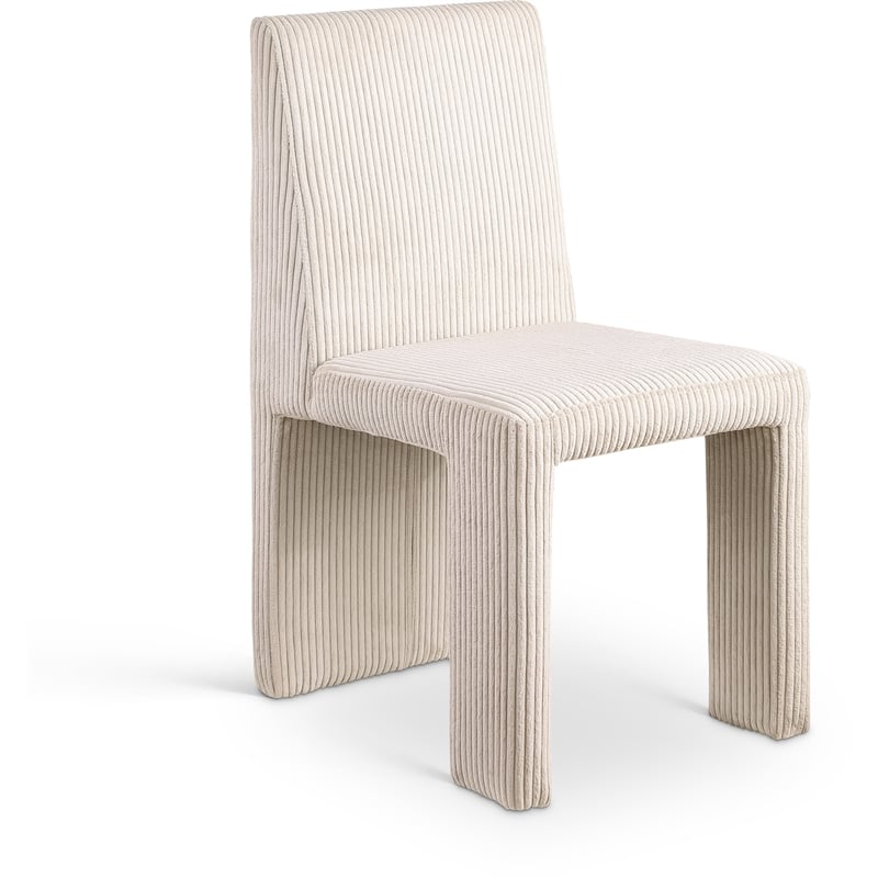 Meridian Furniture Benson Beige Microsuede Corduroy Dining Chair (Set of 2)