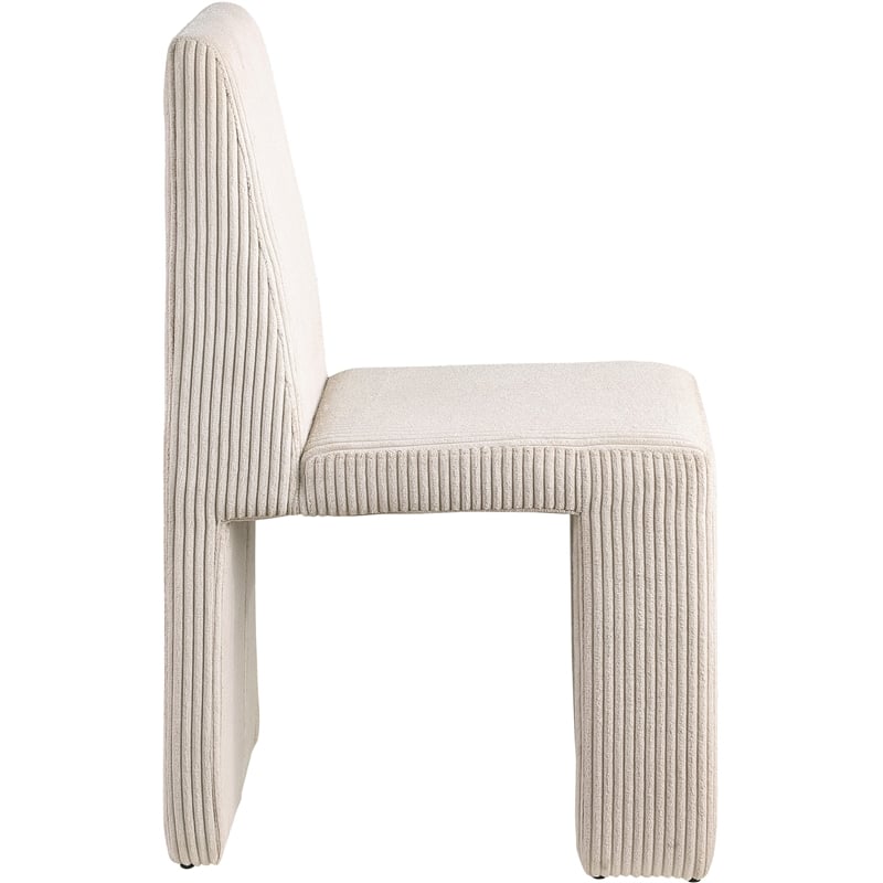 Meridian Furniture Benson Beige Microsuede Corduroy Dining Chair (Set of 2)