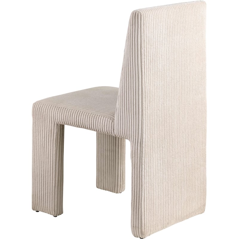 Meridian Furniture Benson Beige Microsuede Corduroy Dining Chair (Set of 2)