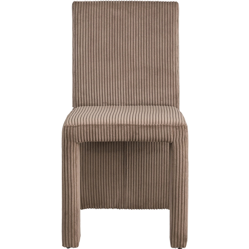 Meridian Furniture Benson Brown Microsuede Corduroy Dining Chair (Set of 2)