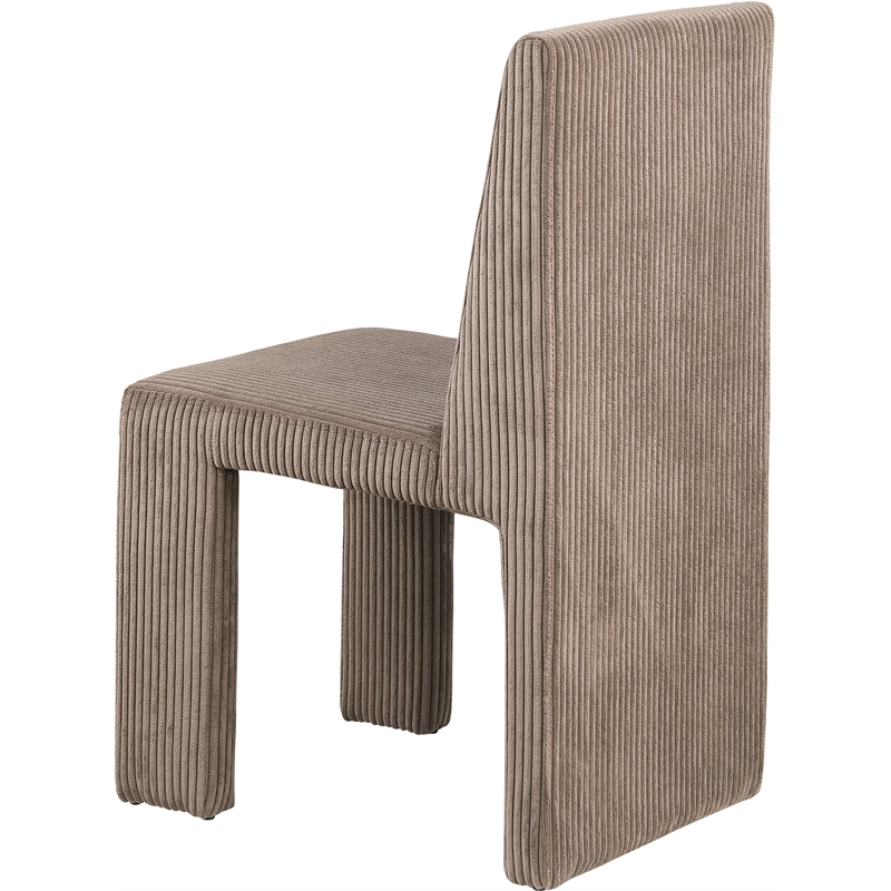 Meridian Furniture Benson Brown Microsuede Corduroy Dining Chair (Set of 2)