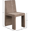 Meridian Furniture Benson Brown Microsuede Corduroy Dining Chair (Set of 2)