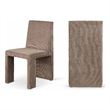 Meridian Furniture Benson Brown Microsuede Corduroy Dining Chair (Set of 2)