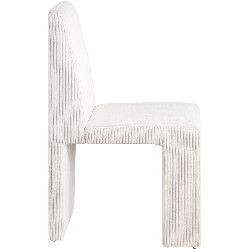 Meridian Furniture Benson Cream Microsuede Corduroy Dining Chair (Set of 2)