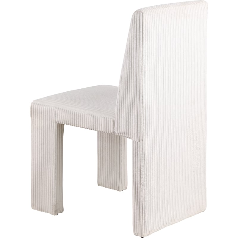 Meridian Furniture Benson Cream Microsuede Corduroy Dining Chair (Set of 2)