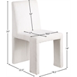 Meridian Furniture Benson Cream Microsuede Corduroy Dining Chair (Set of 2)
