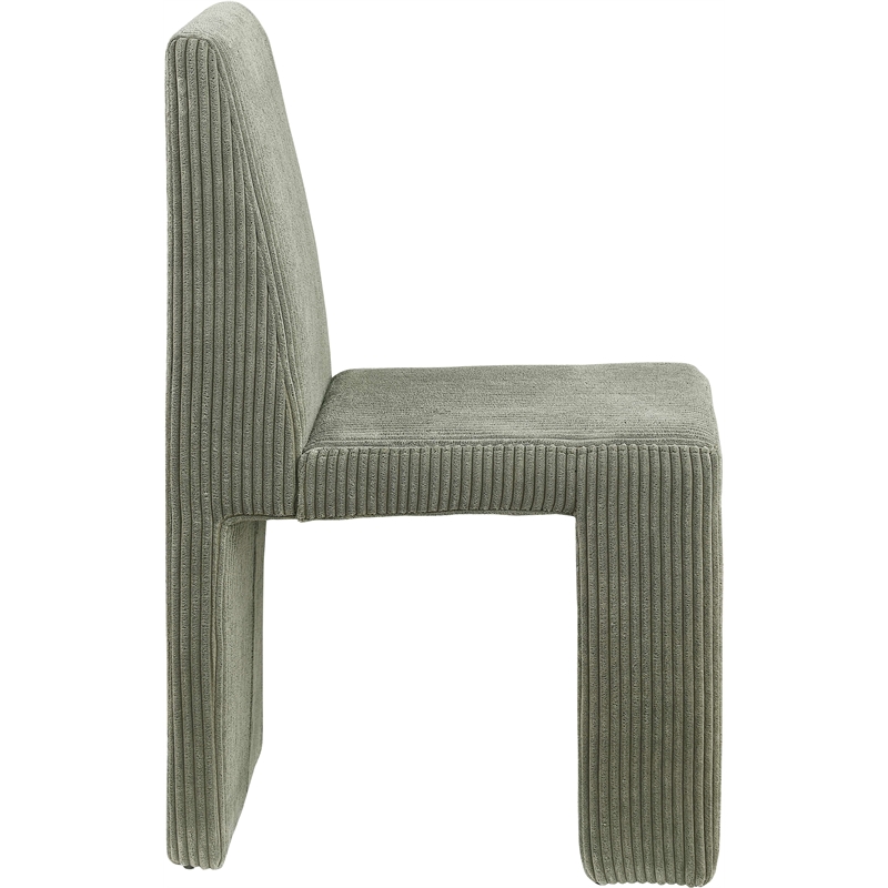Meridian Furniture Benson Green Microsuede Corduroy Dining Chair (Set of 2)