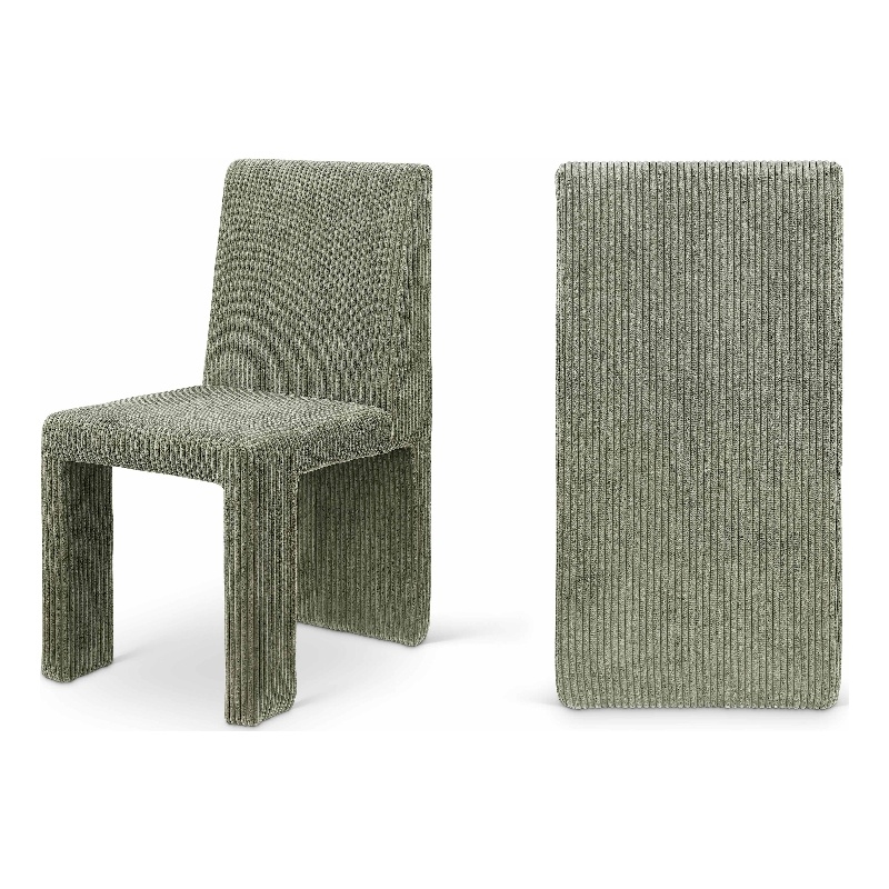 Meridian Furniture Benson Green Microsuede Corduroy Dining Chair (Set of 2)