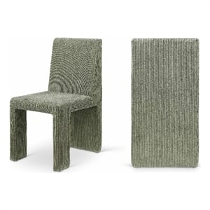 Meridian Furniture Benson Green Microsuede Corduroy Dining Chair (Set of 2)