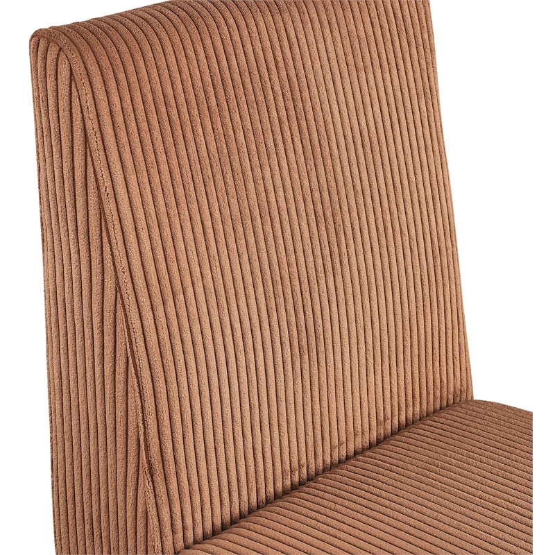 Meridian Furniture Benson Saddle Microsuede Corduroy Dining Chair (Set of 2)