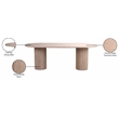 Meridian Furniture Messina Beige Travertine Dining Table