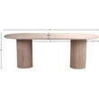 Meridian Furniture Messina Beige Travertine Dining Table