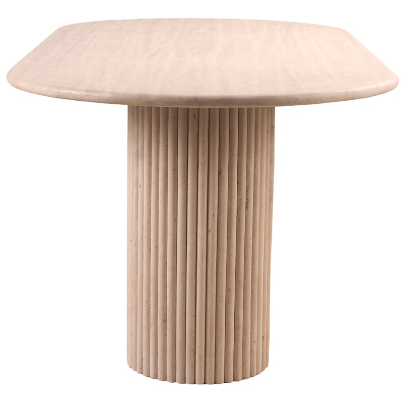 Meridian Furniture Messina Beige Travertine Dining Table