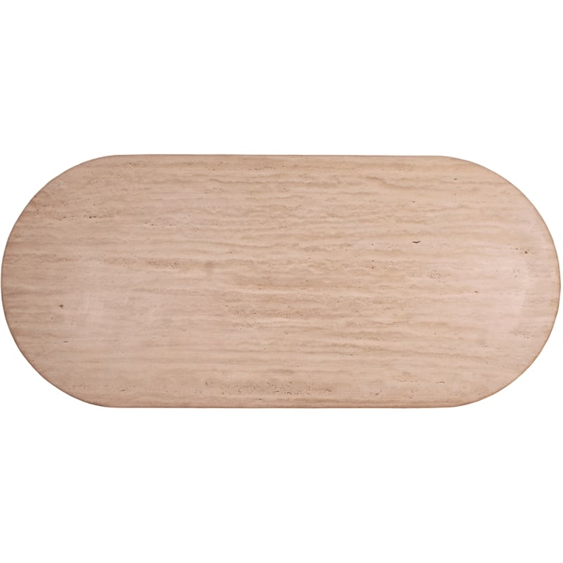 Meridian Furniture Messina Beige Travertine Dining Table