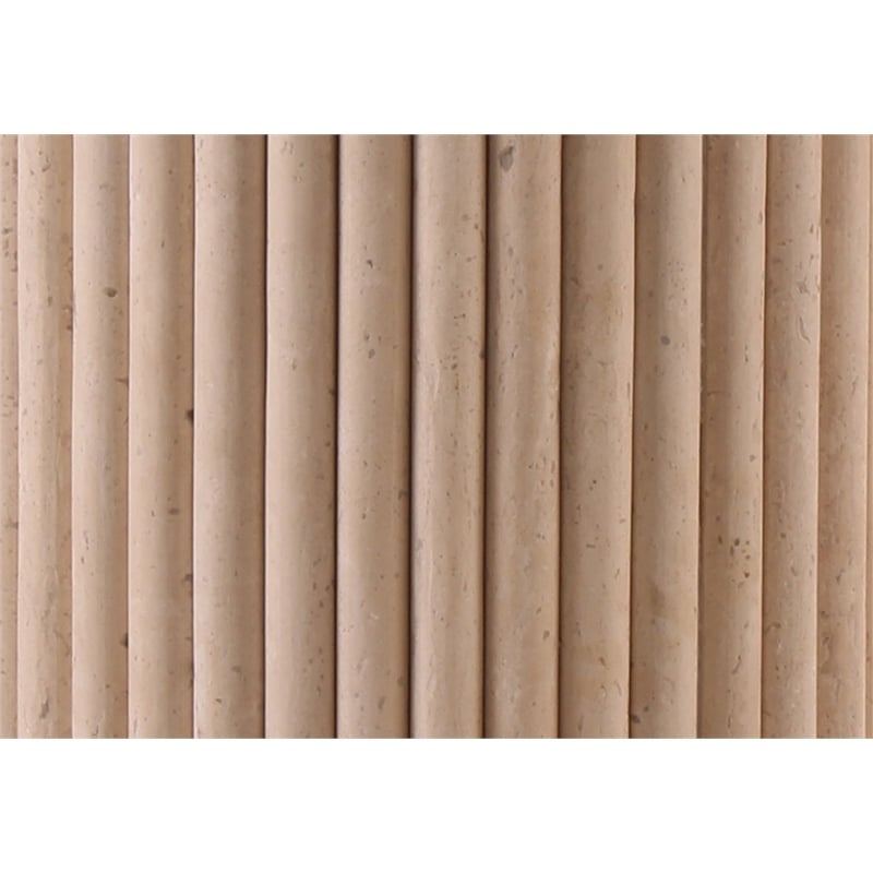 Meridian Furniture Messina Beige Travertine Dining Table