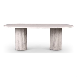 Meridian Furniture Messina White Marble Dining Table