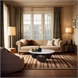 Meridian Furniture Treviso Beige Marble and Mango Wood Coffee Table