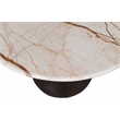 Meridian Furniture Treviso Beige Marble and Mango Wood Coffee Table