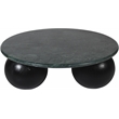 Meridian Furniture Treviso Green Marble and Mango Wood Coffee Table