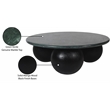Meridian Furniture Treviso Green Marble and Mango Wood Coffee Table