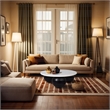 Meridian Furniture Treviso White Marble and Mango Wood Coffee Table