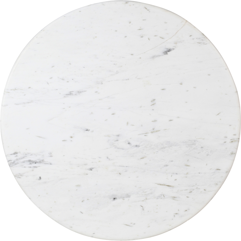 Meridian Furniture Treviso White Marble and Mango Wood Coffee Table