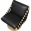 Meridian Furniture Millwin Black Vegan Leather Swivel Accent Chair