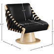 Meridian Furniture Millwin Black Vegan Leather Swivel Accent Chair