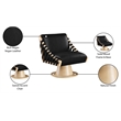 Meridian Furniture Millwin Black Vegan Leather Swivel Accent Chair