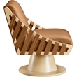Meridian Furniture Millwin Cognac Vegan Leather Swivel Accent Chair